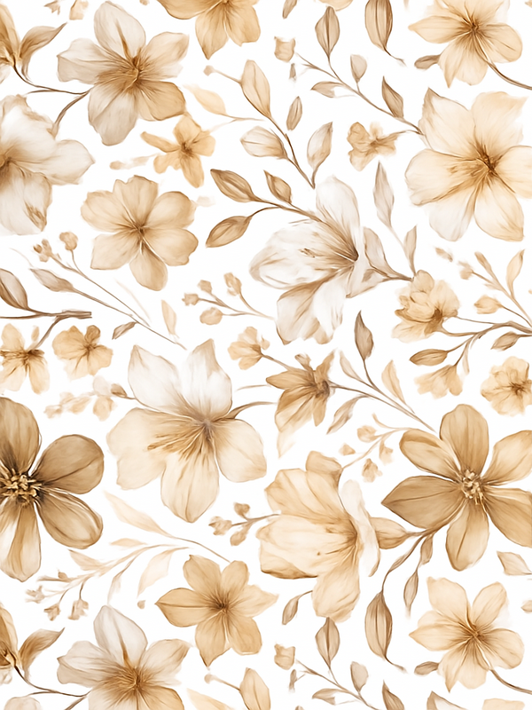 Vinylmatta sovrum realistisk blommönster - Tenstickers