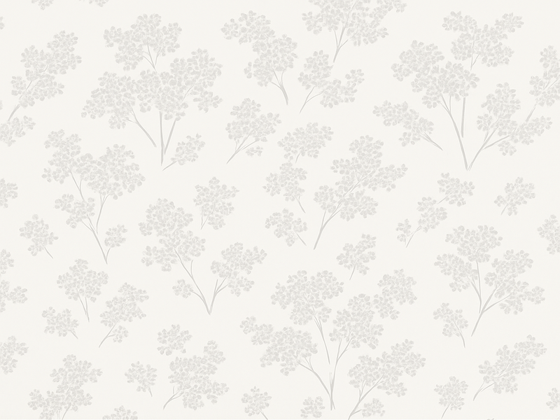 Vinylmatta sovrum enkla vita blommor - Tenstickers