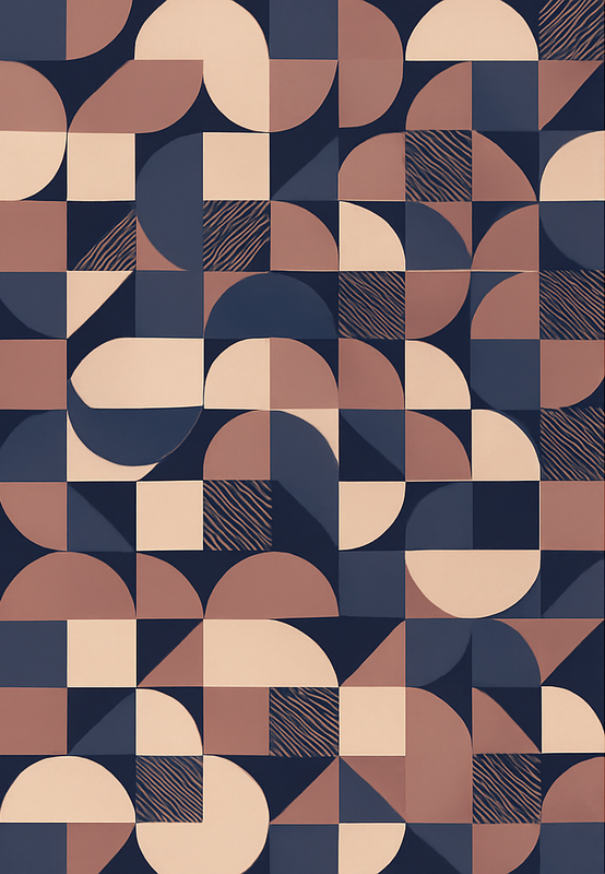 Vinylmatta sovrum abstract lila geometrisk design - Tenstickers