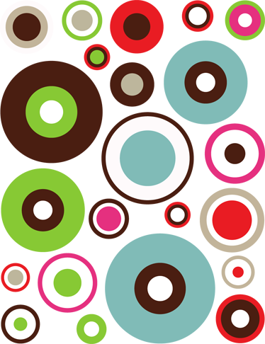 Vinylmatta geometrisk enkla geometriska cirklar - Tenstickers