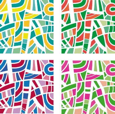 Vinylmatta geometrisk flerfärgade plattor - Tenstickers