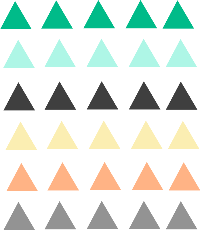 Vinylmatta geometrisk 30 små trianglar för baby - Tenstickers