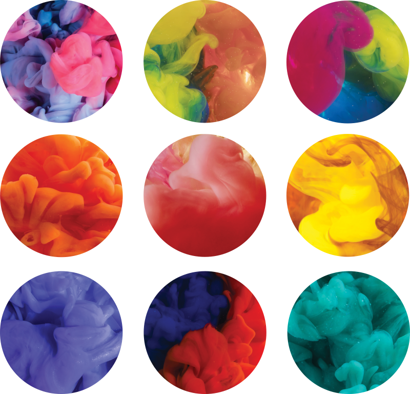 Vinylmatta geometrisk färgade rökstickers - Tenstickers