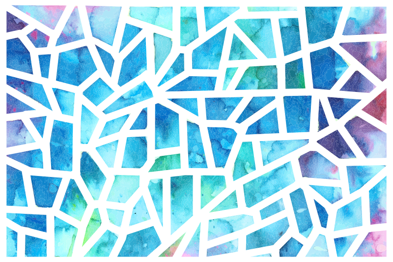 Vinylmatta geometrisk akvarelltriangel glas mosaik - Tenstickers