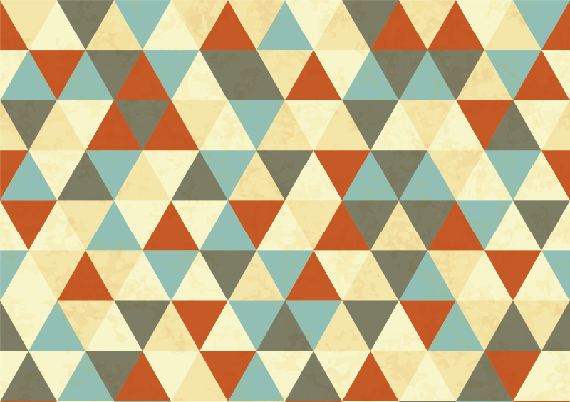 Vinylmatta geometrisk färgglada trianglar - Tenstickers