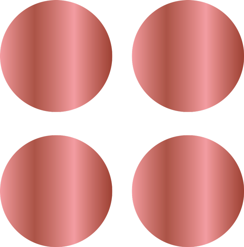 Vinylmatta geometrisk roséguld prickar - Tenstickers