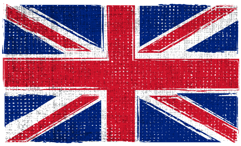 Vinylmatta geometrisk uk grunge flag - Tenstickers