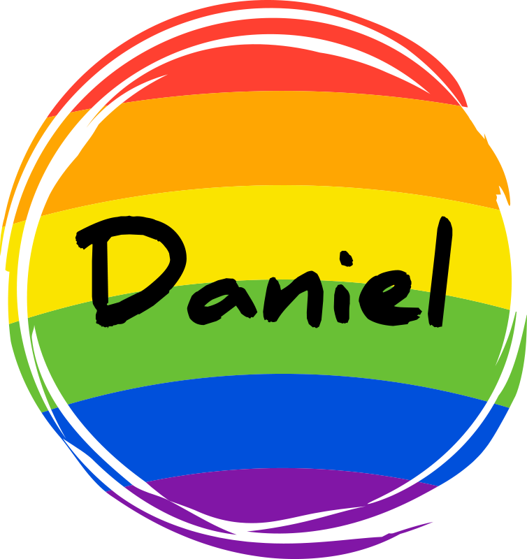 Vinylmatta geometrisk personlig regnbågscirkel - Tenstickers