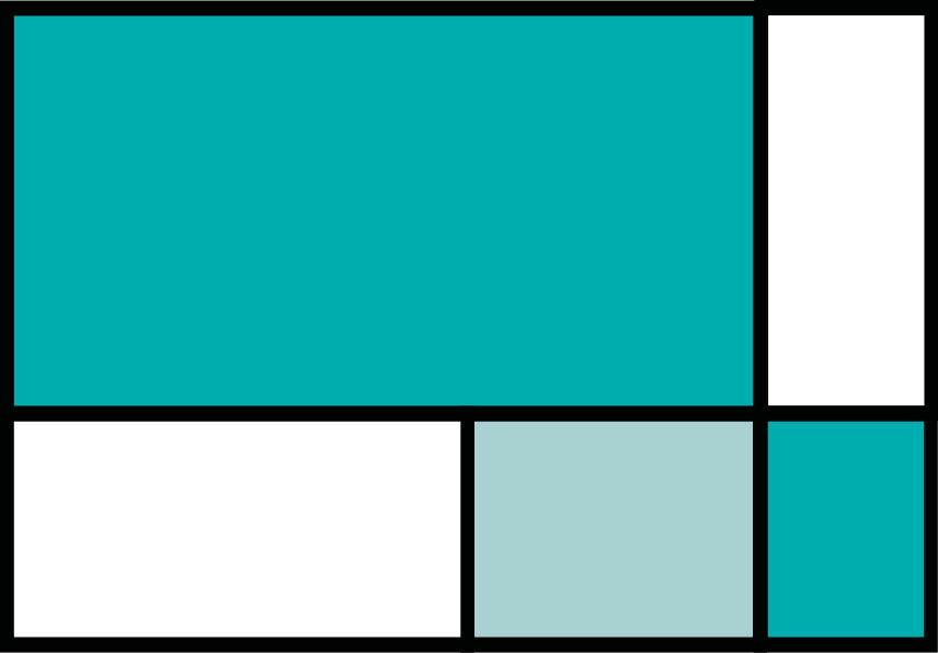 Vinylmatta geometrisk gröna kvadrater - Tenstickers