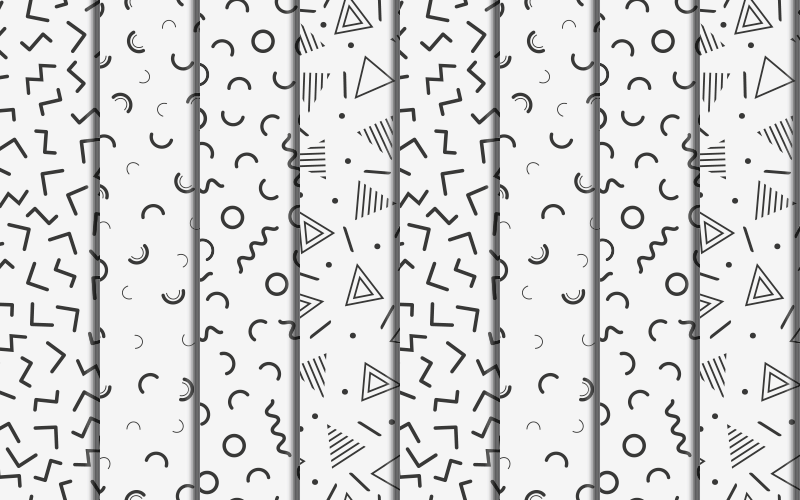 Vinylmatta geometrisk retro geometriska former - Tenstickers