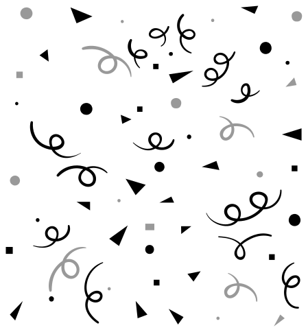 Vinylmatta geometrisk svart och grå konfetti - Tenstickers