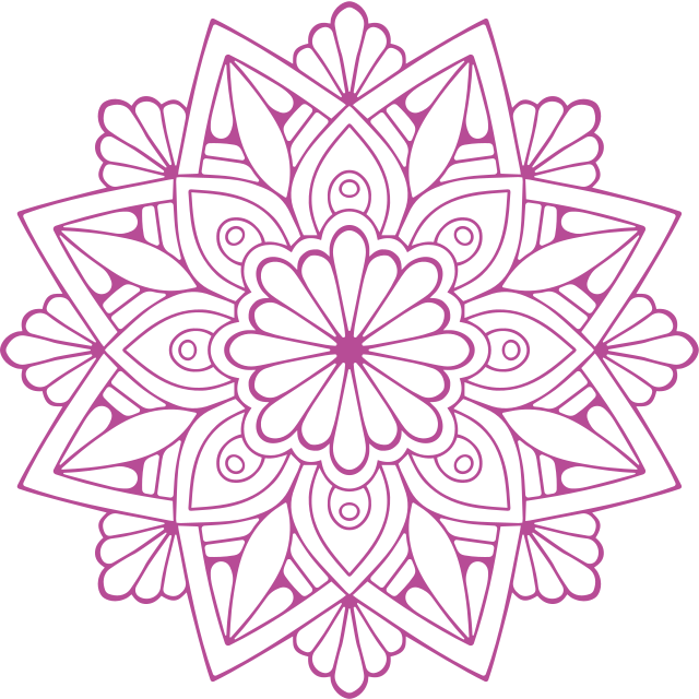 Vinylmatta geometrisk med utsökt botanisk element - Tenstickers