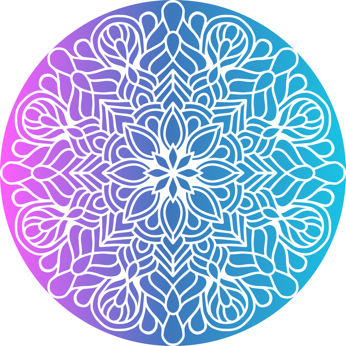 Vinylmatta geometrisk livlig cirkulärt mönster - Tenstickers