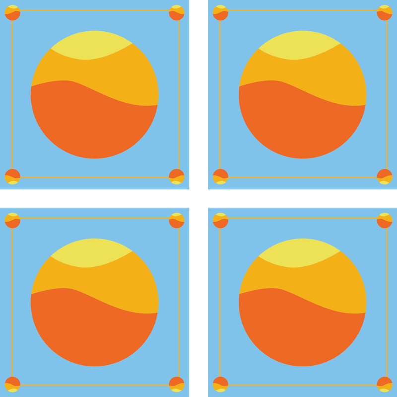 Vinylmatta geometrisk färgglada cirklar - Tenstickers