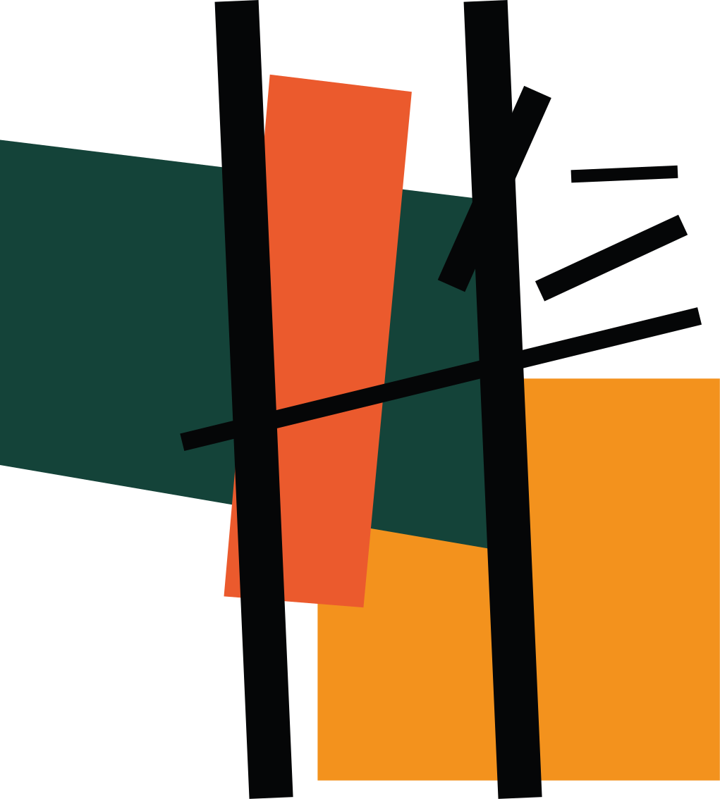 Vinylmatta geometrisk abstrakta färgsektioner - Tenstickers