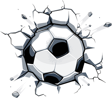 Vinylmatta barn 3d fotbollsboll - Tenstickers
