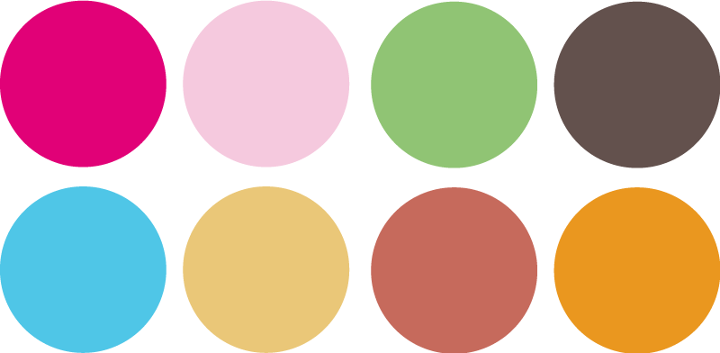 Vinylmatta barn färgglada cirklar klistermärken - Tenstickers