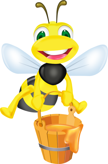 Vinylmatta barn biet klistermärke honungskubbe - Tenstickers