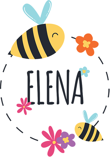 Vinylmatta barn med personlig namnklistermärke vår - Tenstickers