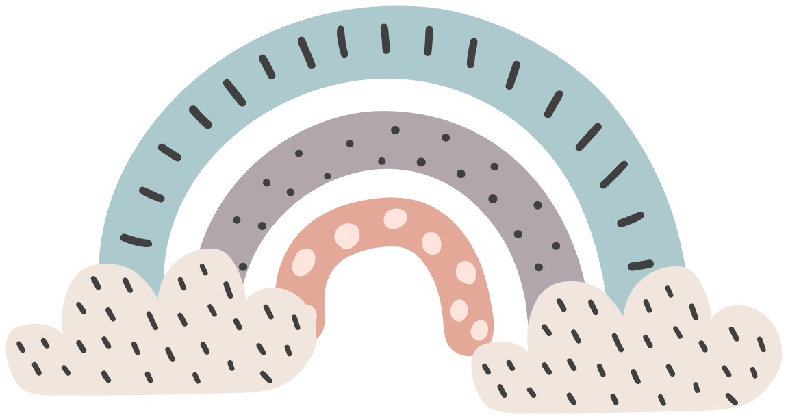 Vinylmatta barn trikolor nordisk regnbåge - Tenstickers