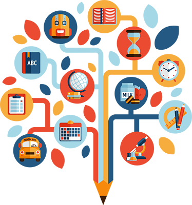 Vinylmatta barn vetenskaps träd - Tenstickers