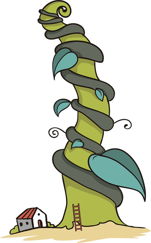 Vinylmatta barn magiska bönor - Tenstickers