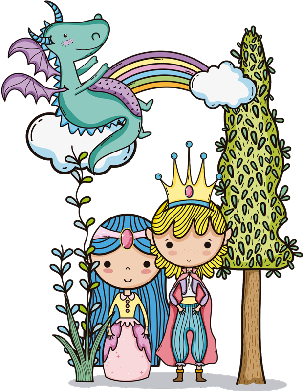 Vinylmatta barn magiska världen - Tenstickers