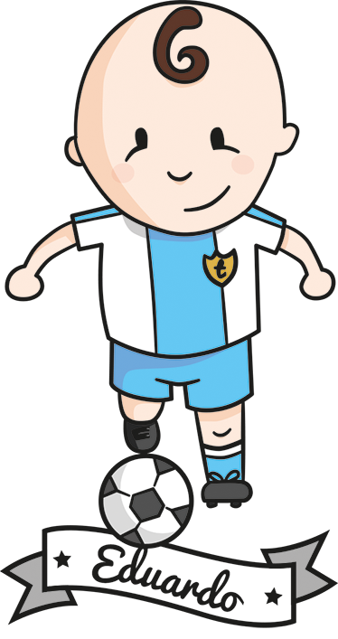 Fotbollsspelare med namn vinylmatta barn - Tenstickers