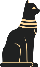 Vinylmatta sovrum egiptisk katt - Tenstickers