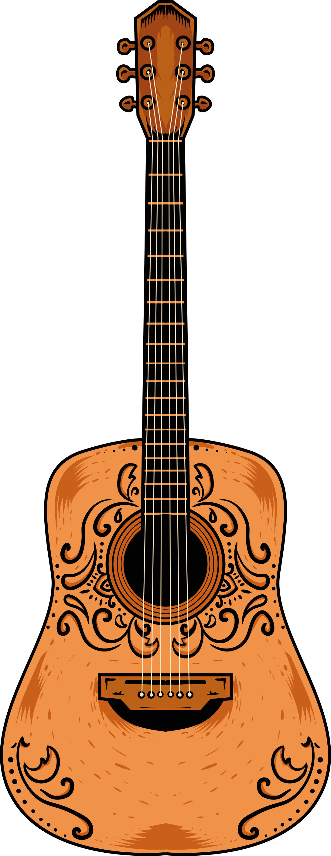 Orange gitarr vinylmatta sovrum - Tenstickers