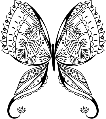 Vinylmatta sovrum graceful butterfly - Tenstickers