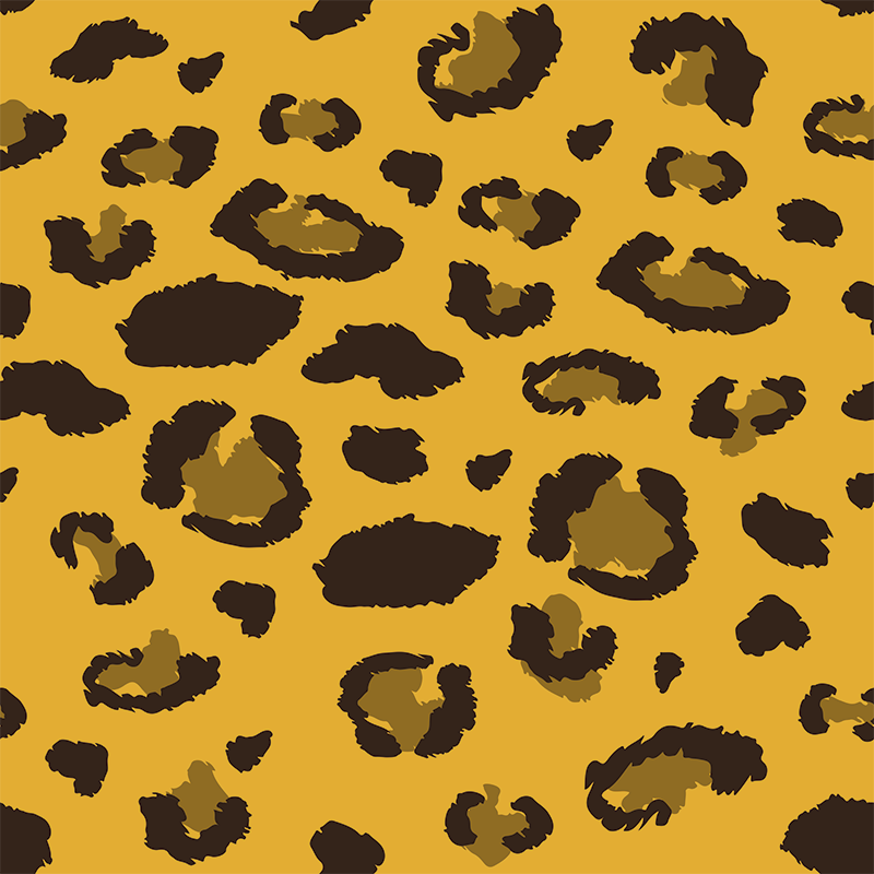 Vinylmatta sovrum leopardmönster inredning - Tenstickers