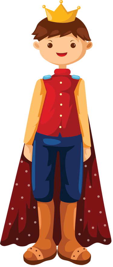 Vinylmatta barn kung illustration - Tenstickers