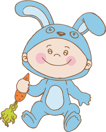 Vinylmatta barn kanin kostym - Tenstickers