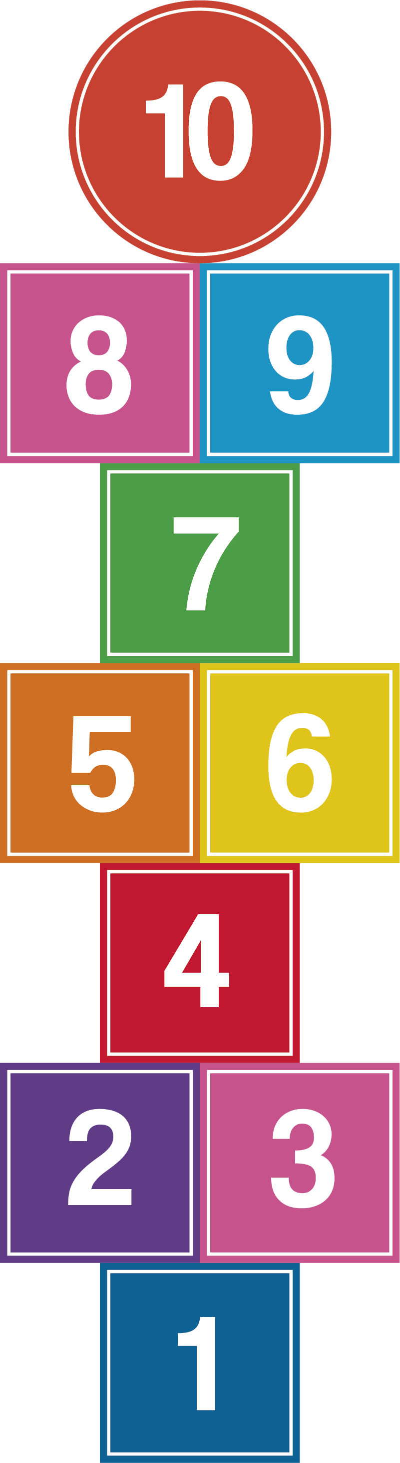 Vinylmatta spel färgglad hoppmatta - Tenstickers