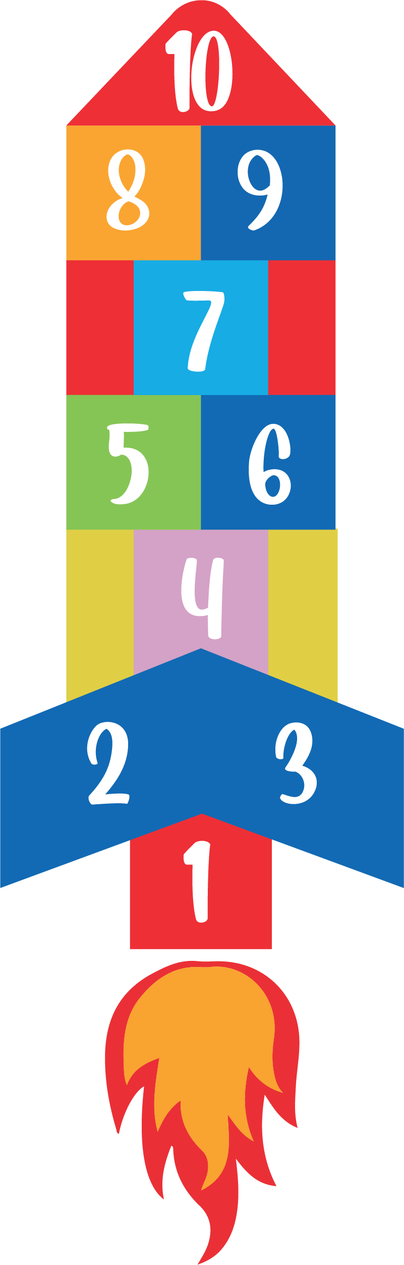 Vinylmatta spel hoppa raket - Tenstickers