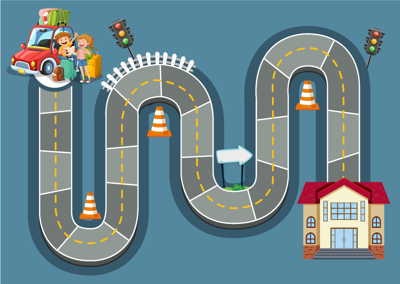 Vinylmatta spel brädspelsväg - Tenstickers