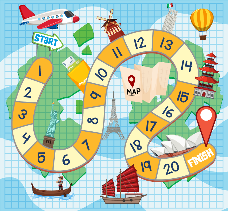 Vinylmatta spel spelbrädeskarta - Tenstickers