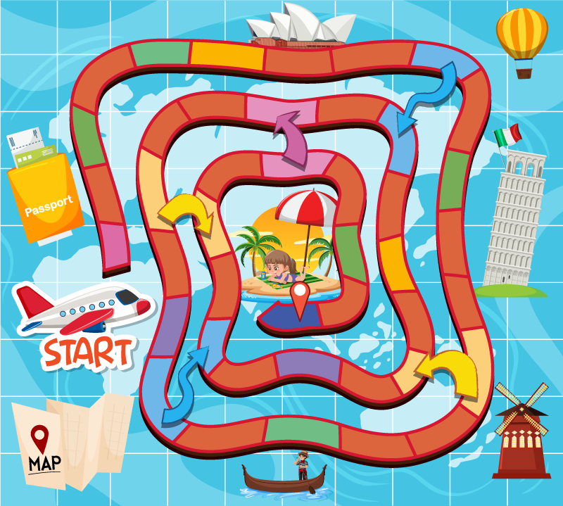 Vinylmatta spel brädspel res - Tenstickers