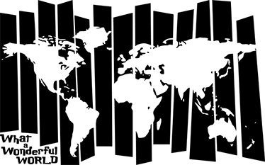 Vinylmatta världskarta retro världskarta - Tenstickers