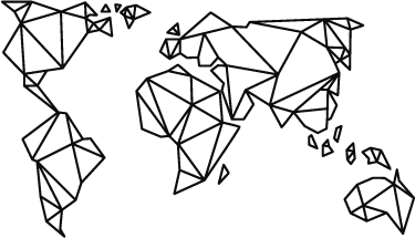 Vinylmatta världskarta dekorativ origami - Tenstickers