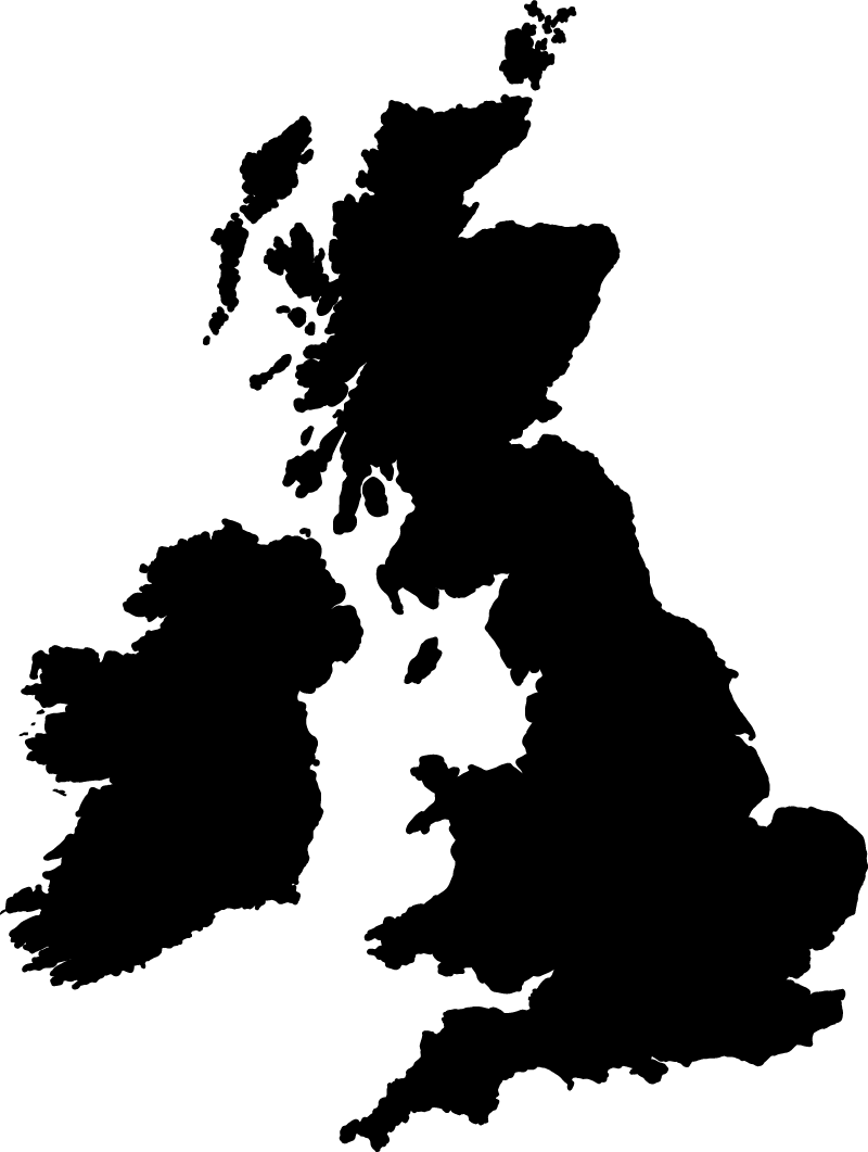 Vinylmatta världskarta enfärgad england - Tenstickers