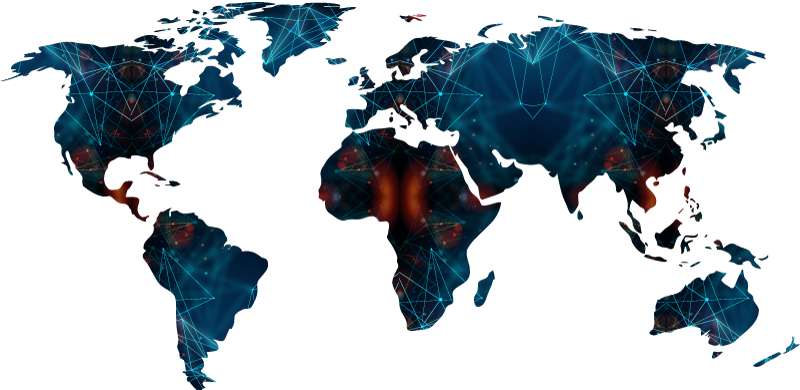 Vinylmatta världskarta geometrisk världskarta - Tenstickers
