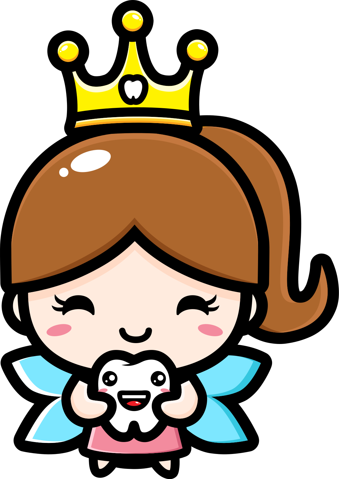 Vinylmatta barn söt design tandfé - Tenstickers