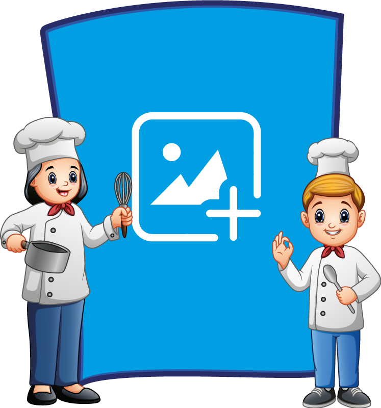 Vinylmatta barn kock barnfoto ram - Tenstickers