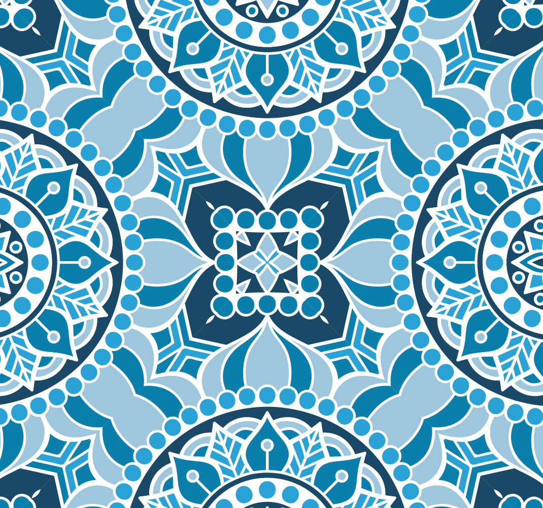 Vinylmatta badrum mandala stil badrumstapet - Tenstickers