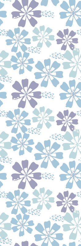 Vinylmatta badrum pastellblommönster - Tenstickers