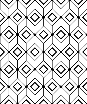 Vinylmatta geometrisk moderna diamantformer - Tenstickers