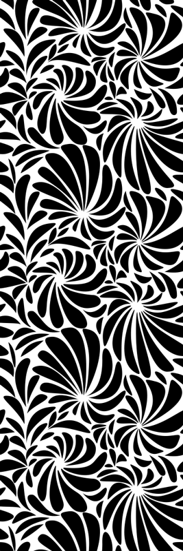 Vinylmatta badrum vita blad - Tenstickers