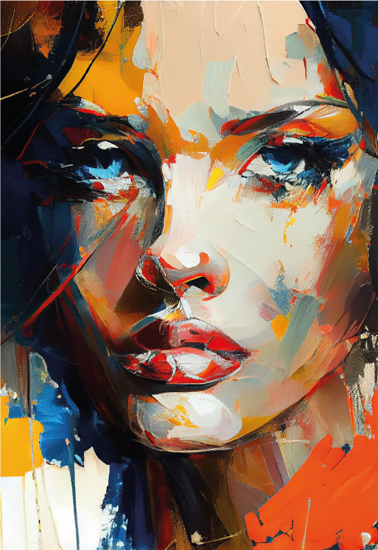 Vinylmatta badrum färgglad ansiktsmålning - Tenstickers